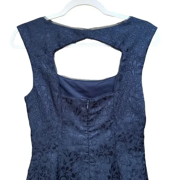 Max & Cleo Navy Blue Floral Dress - Picture 8 of 14